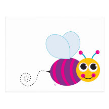 Cute Bumblebee Postcard Stamp
