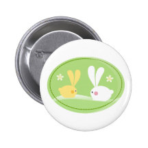 Cute Bunnies Button