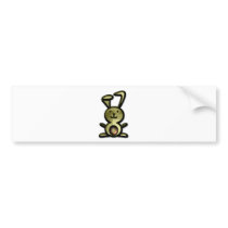 Cute Bunny Art Bumper Sticker