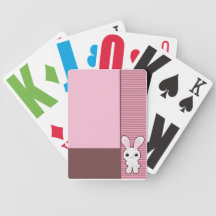 Cute Bunny Pink Cards Card Deck
