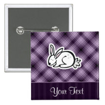 Cute Bunny; Purple Button
