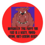 Cute but Mean Dog Stickers
