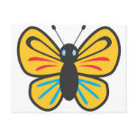 Cute Butterfly Monarch Cartoon postcards