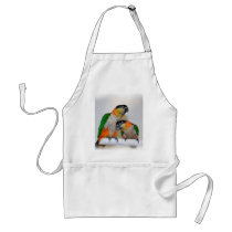 Cute Caique Parrot Pair Bird Apron