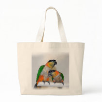 Cute Caique Parrot Pair Tote Bag