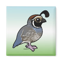 Cute California Quail Fridge Magnet