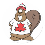 Cute Canadian Beaver Stickers