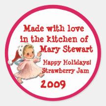 Cute Canning Labels for Holiday Gift Giving Sticker