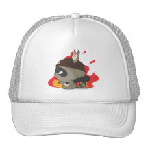 Cute cap pirate racoon anime cartoon funny hat