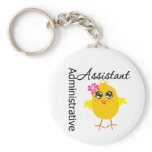 Cute Career Chick Administrative Assistant keychains