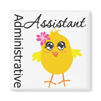 Cute Career Chick Administrative Assistant Refrigerator Magnet