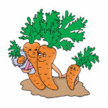 cute carrot cartoon family photo sculptures