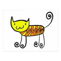 cute  cartoon animal postcard