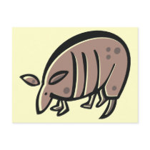 Cute Cartoon Armadillo Postcard