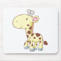 Cute Cartoon Baby Giraffe Shirts mousepads