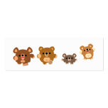Cute cartoon Bears 4 bookmark or profile card business cards