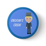 Cute Cartoon Blonde Groom's Crew Bachelor Party
