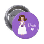 Cute Cartoon Bride Buttons