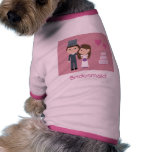 Cute Cartoon Bride & Groom Bridesmaid Dog Sweater pet clothing