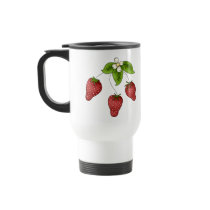 Cute Cartoon Bunch of Fruit Strawberries Design Mugs