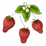 Cute Cartoon Bunch of Fruit Strawberries Design photo sculptures
