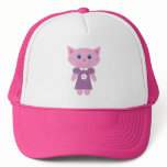 Cute cartoon character cat pink & white cap hats