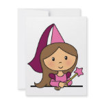 Cute Cartoon Clip Art Princess in a Pink Dress Invitation