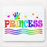 Cute Cartoon Clip Art Rainbow Princess Tiara Mousemat