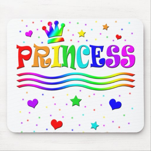 Cute Cartoon Clip Art Rainbow Princess Tiara Mouse Pad