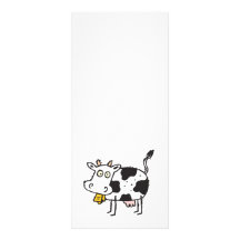 cute cartoon cow custom rack cards