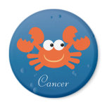 Cute Cartoon Crab Cancer Zodiac Sign Custom magnets