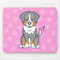 Cute Cartoon Dog Australian Shepherd Mousepad