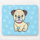 Cute Cartoon Dog Pug Mousepad