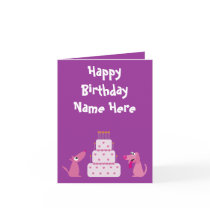 Cute Cartoon Dogs Birthday Animal Charity Purple