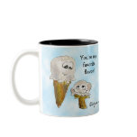 Cute Cartoon Faces Ice Cream Cones mugs