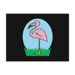 cute cartoon flamingo postcards