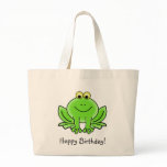 Cute Cartoon Frog Hoppy Birthday Funny Greeting bags