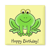 Cute Cartoon Frog Hoppy Birthday Funny Greeting