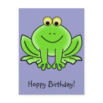 Cute Cartoon Frog Hoppy Birthday Funny Greeting
