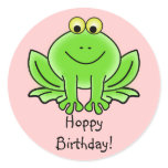Cute Cartoon Frog Hoppy Birthday Funny Greeting stickers