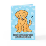 Cute Cartoon Golden Retriever Greeting Card
