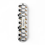Cute Cartoon Graduating Penguins w/Banner skateboards