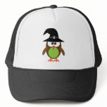 Cute Cartoon Halloween Owl with Witches Hat