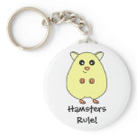 Cute Cartoon Hamster - Hamsters Rule Keychain