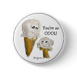 Cute Cartoon Ice Cream Cones buttons