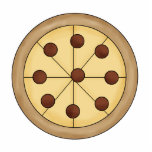 Cute Cartoon Italian Pizza Pie Delicious Meal photo sculptures