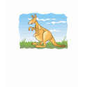 cute cartoon kangaroo and baby t-shirts