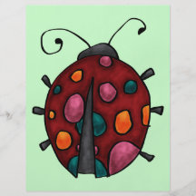 Cute Cartoon Ladybug Custom Flyer