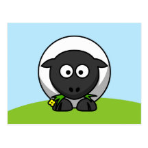 Cute Cartoon Lamb Postcards