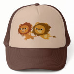 Cute Cartoon Lions in a Hurry Hat
